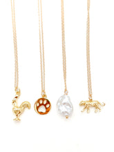 faux baroque pearl dainty chain necklace
