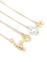 faux baroque pearl dainty chain necklace