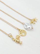 faux baroque pearl dainty chain necklace