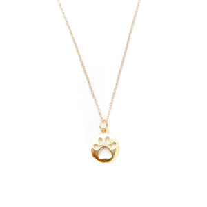 paw dainty chain necklace