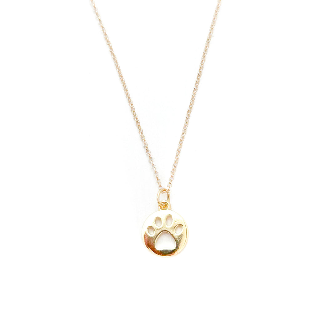paw dainty chain necklace
