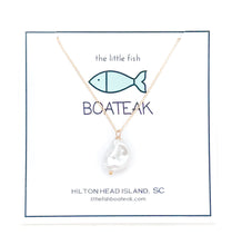faux baroque pearl dainty chain necklace