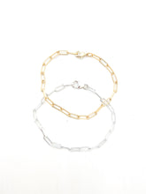 thin paperclip chain bracelet PLAIN OR ADD CHARMS