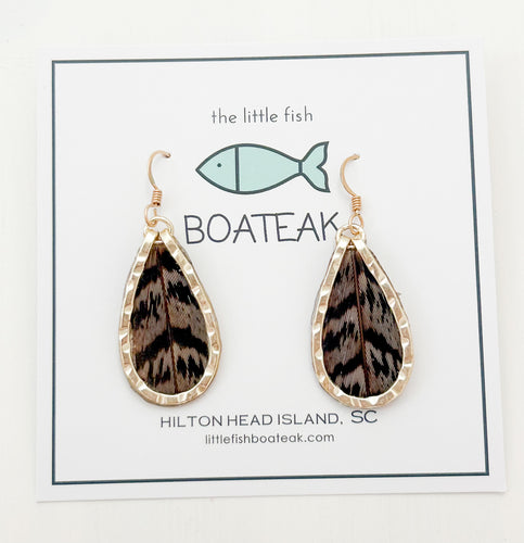 pheasant feather mini keel-gold