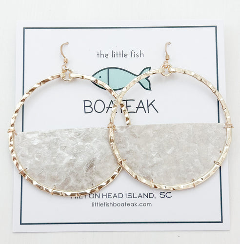 mother of pearl large mainsail hoop- gold