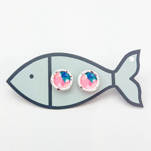 lilly rainbow silver porthole studs