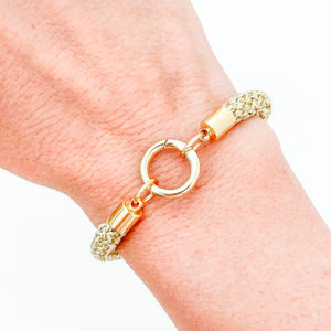 rope charm bracelet -gold