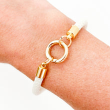 rope charm bracelet -cream