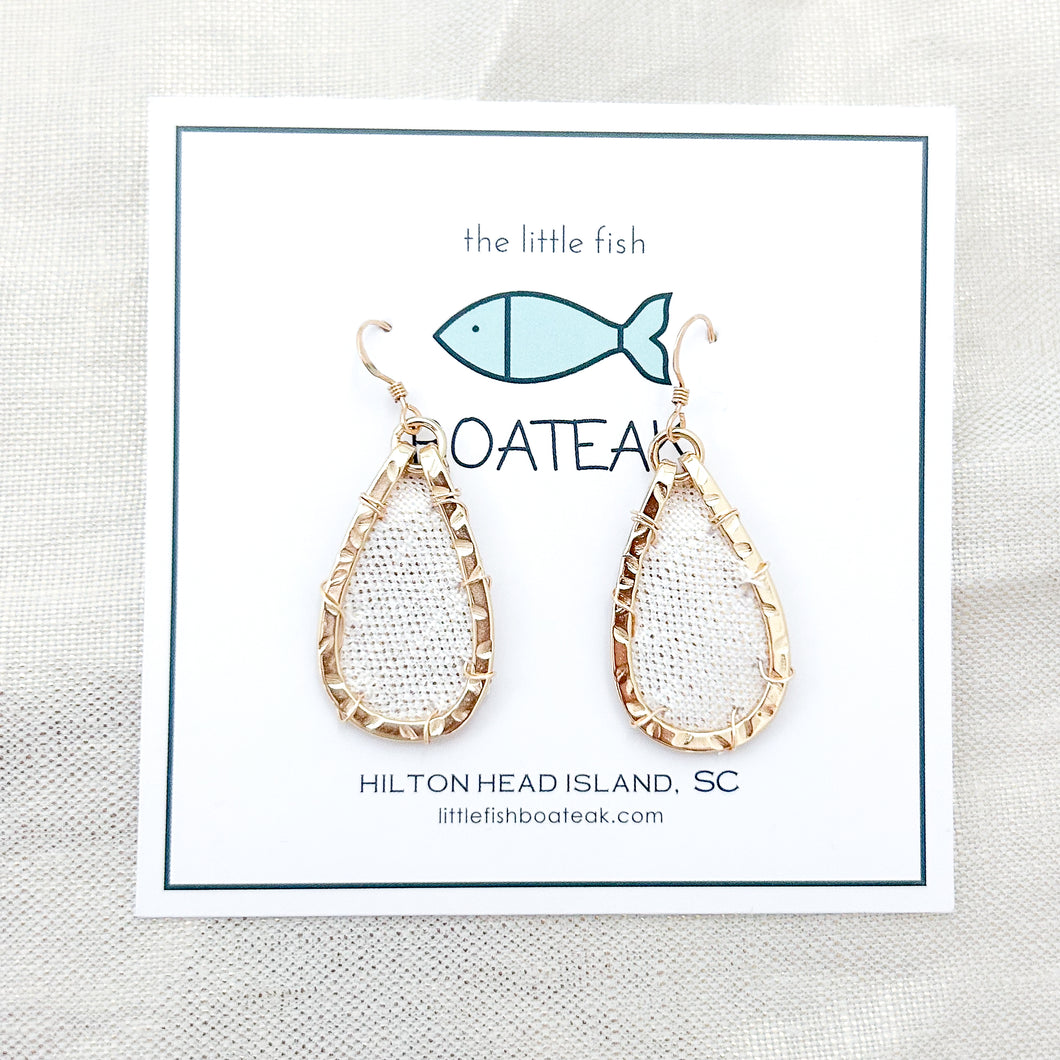 metallic linen shimmer mini keel