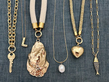 clam shell locket charm- SLIDER