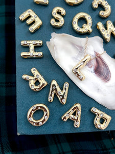 PREORDER- bubble letter necklace