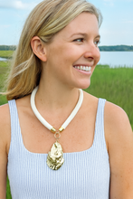 prepster statement rope necklace- cream charm