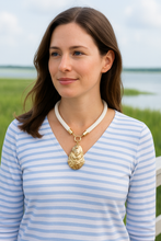 prepster statement rope necklace- cream charm