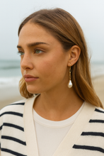 paperclip pearl drops silver