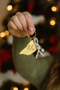 HHI keychain- nautical white + navy