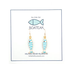 aqua striped fish dangles