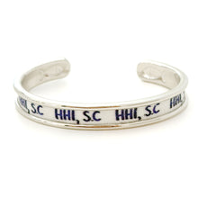 Yacht Hopper Bangle Blue HHI, SC Custom Fabric Cuff Bracelet
