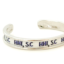 Yacht Hopper Bangle Blue HHI, SC Custom Fabric Cuff Bracelet