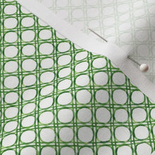 Green Cane Webbing Mini Schooner Earrings