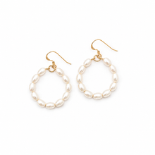 Charleston Rice Pearl Small Hoop-Hooks
