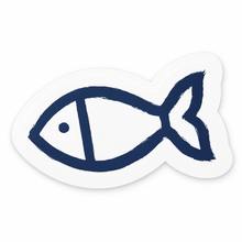 Brush Stroke Fish Sticker