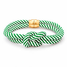 Anchor Bend- double green & white stripe