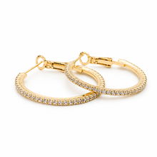 Gold Sparkle Hoop Earrings