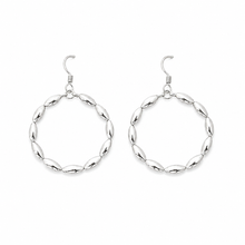 Charleston Rice Bead Silver Hoops – Small