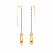 Charleston Rice Bead Chain Threader Earrings