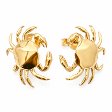 Gold Crab Post Earrings