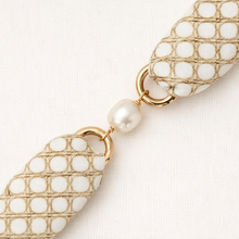 Cane Watercolor Tan Fabric Crew Cuff Bracelet