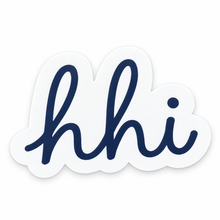 Signature HHI Script Sticker-navy