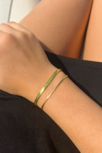 thin herringbone bracelet