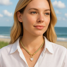prepster dainty rope necklace- gold charm