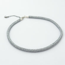 silver metallic rope cord