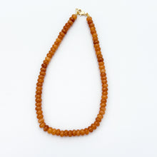 amber gemstone beaded necklace