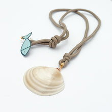 36" tan shell necklace