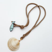 36" tan shell necklace