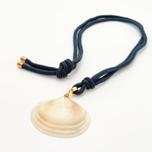 36" navy shell necklace