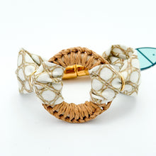cane fabric raffia cuff-xs