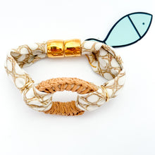 cane fabric raffia cuff-xs