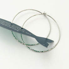 large silver hammered hoops
