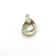 silver oyster pearl charm
