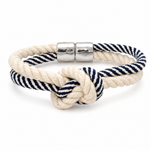 Regatta Knot-navy white stripe & natural