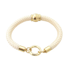 rope charm bracelet -cream