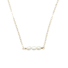 freshwater pearl (3) bead necklace