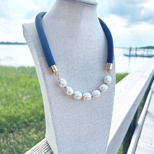 prepster statement rope necklace- southern navy