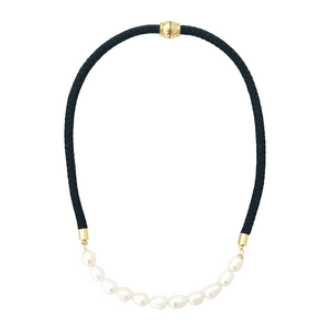 prepster dainty rope necklace- signature black