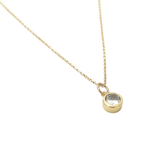 tiny cz necklace