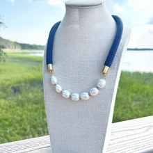 prepster statement rope necklace- southern navy